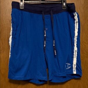 Champion Men’s Royal Blue Athletic Shorts with Navy Waistband Size L